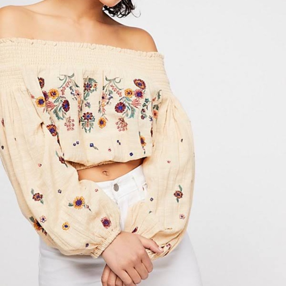 Free People Tops Free People Saachi Smocked sz s/p